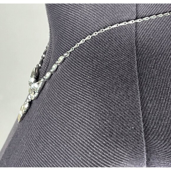 Vintage Bogoff Clear Rhinestone Crystal Choker Necklace - Picture 6 of 10